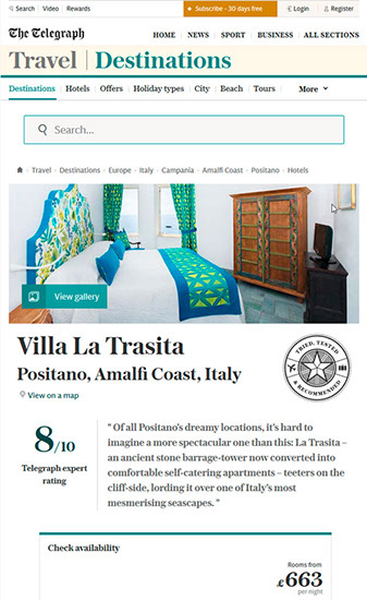 telegraph.co.uk article on Torre Trasita